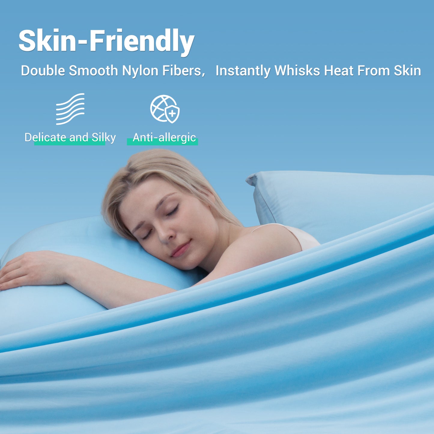 Bendtek Revolutionary Cooling Blanket King, Absorbs Heat to Keep Body Cool for Night Sweats, Double Sided Arc-Chill 3.0 Cool Fiber Q-Max>0.5, Lightweight Summer Cold Blankets Sleeping