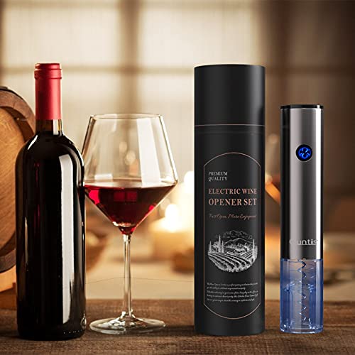 Smart Touch Sensor Electric Wine Opener Set,Rechargeable Automatic Wine Corkscrew with USB Charging Cable