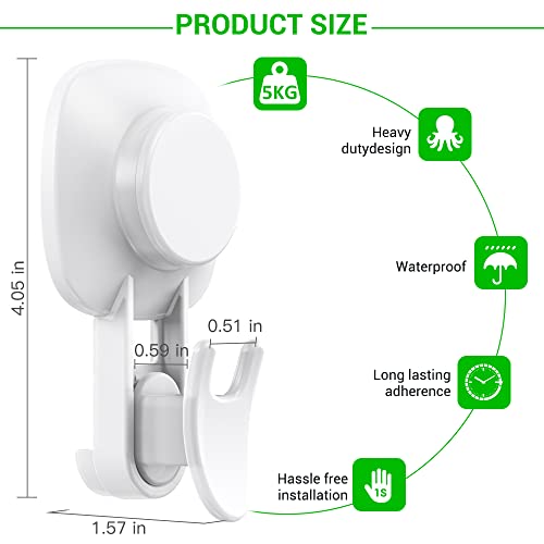 Waterproof Suction Cup Hooks - No-Drill Hanger Hooks (2 variants)