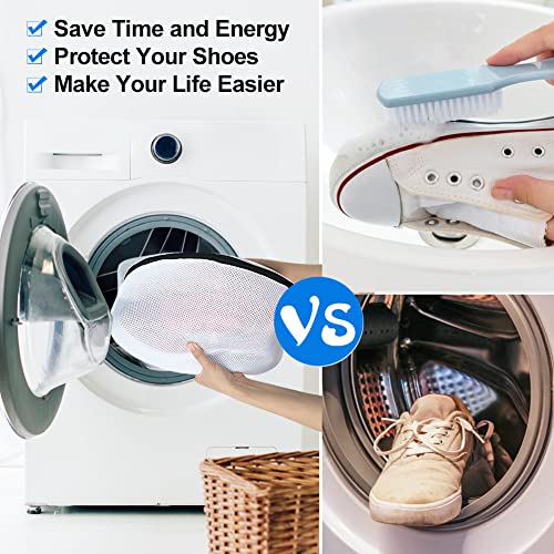 Shoe Washing Bag, Set of 3 Mesh Shoe Laundry Bags with Zip Closure for Sneakers, Running Shoes, Socks, Bras