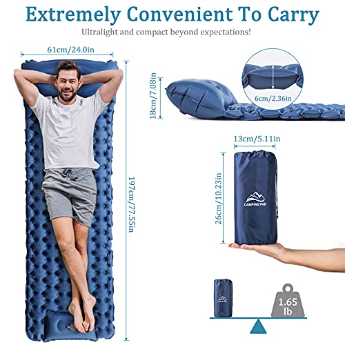 Sleeping Pad for Camping for Single Air Mattress Compact Hiking Pad