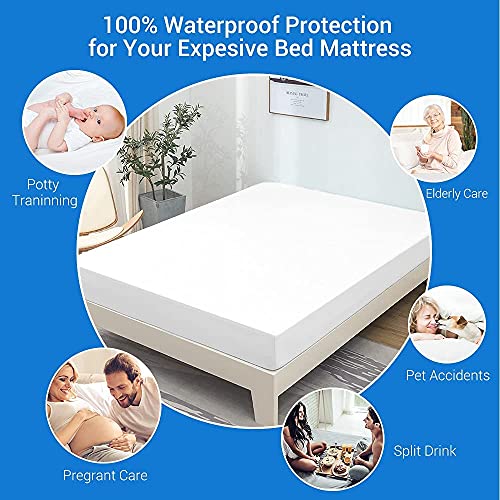 LUXEAR Cooling Sheet Waterproof Mattress Protector Deep Pocket up to 18’’