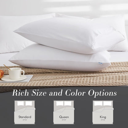 100% Bamboo & Linen Fiber cooling pillowcase,2 Pack