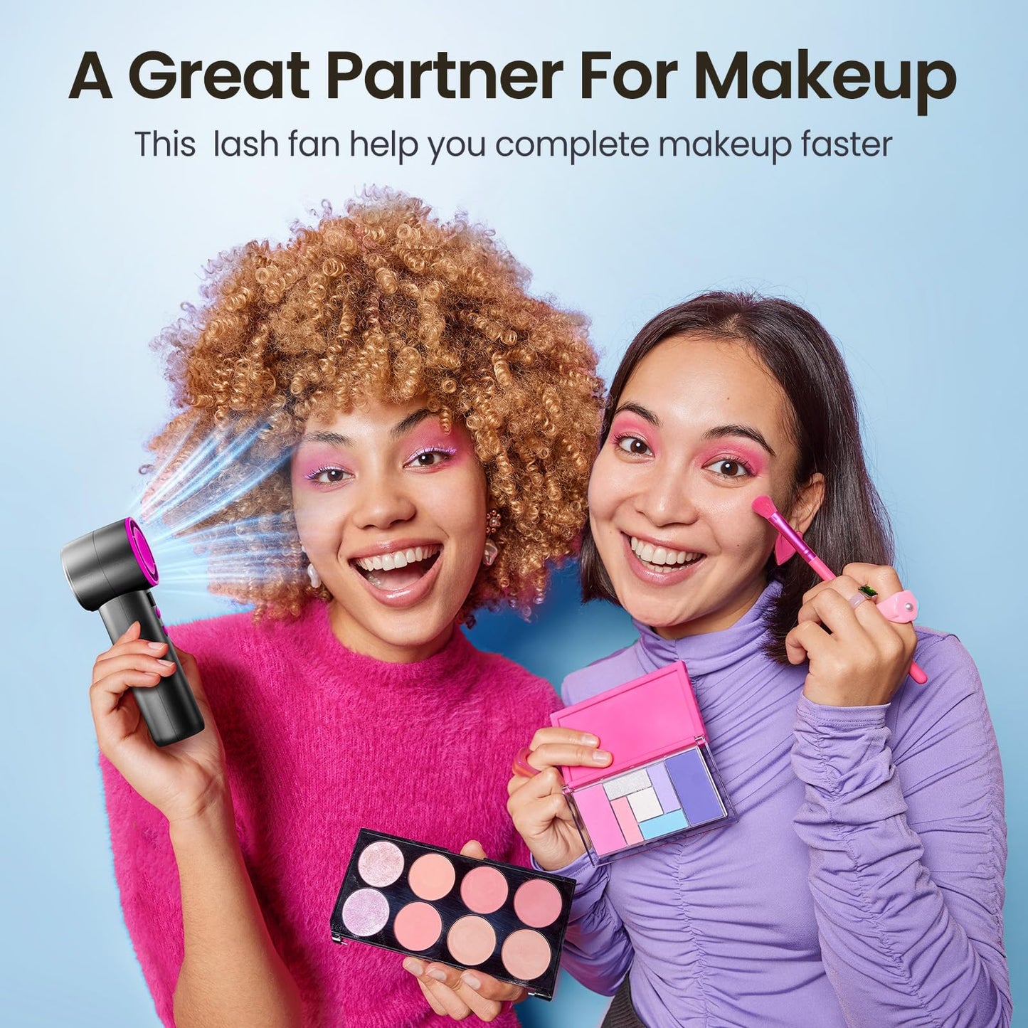 Mini Portable Fan with Infinitely Adjustable High-Speed, USB Rechargeable Battery (Up to 16 Hours Runtime), LED Display Desk Fan for Home and Office