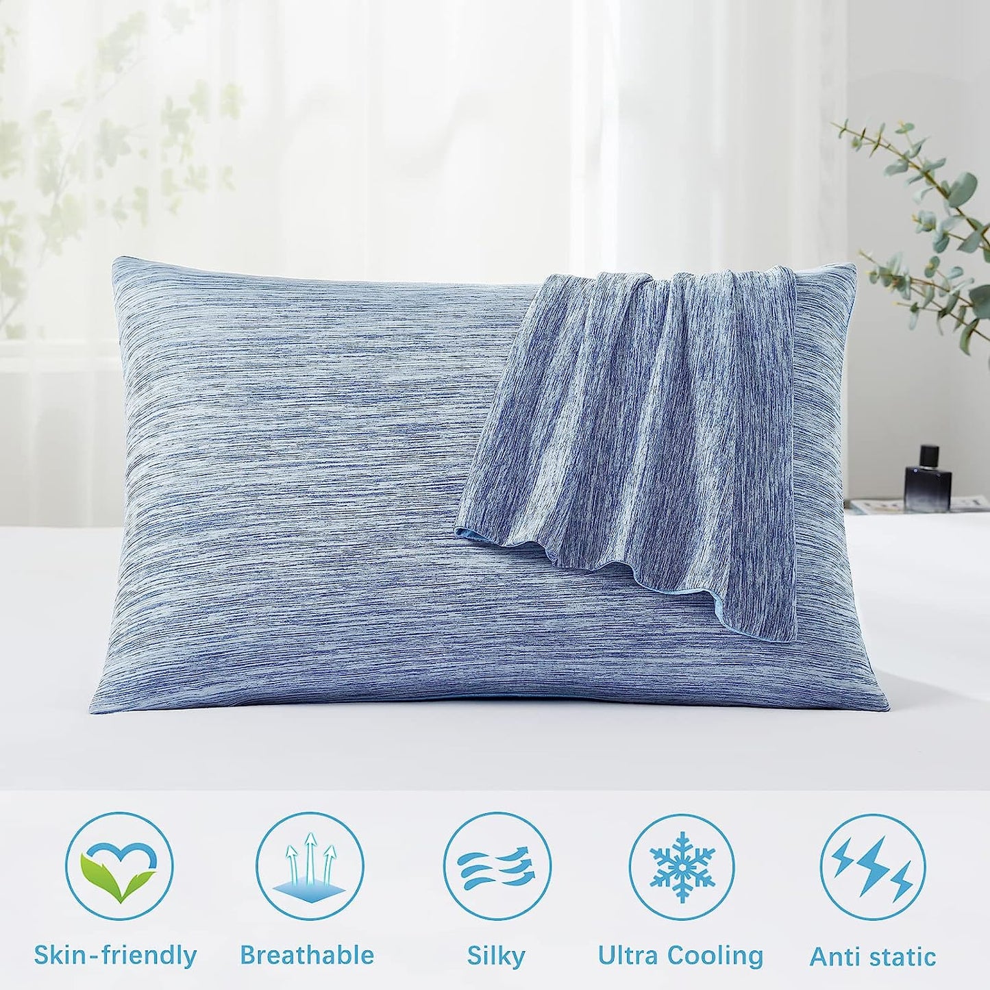 Arc-Chill Cooling Pillowcases with Double-Side Design (20x26'')