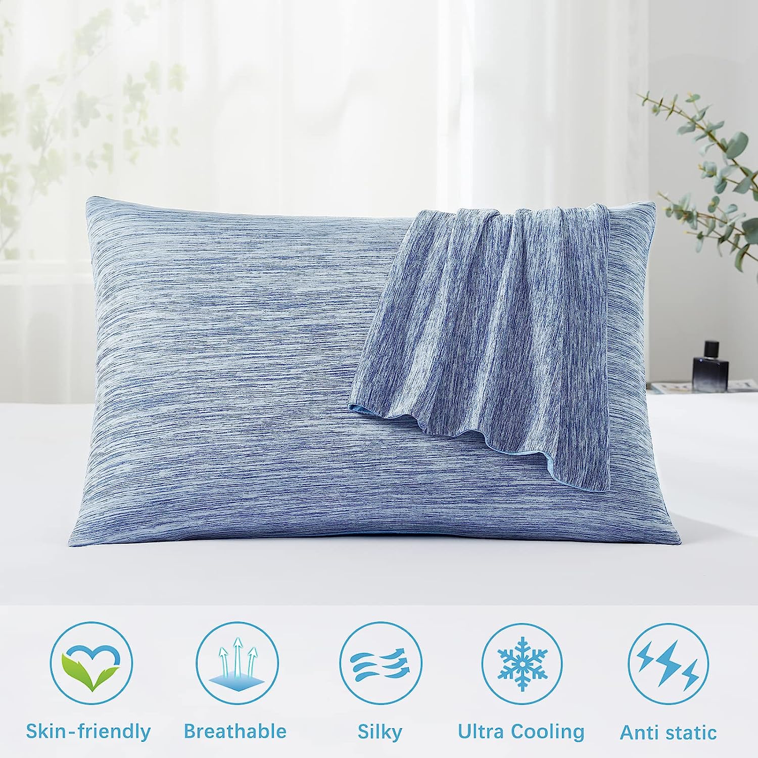Luxear Cooling Pillowcases for Night Sweats, Cool Pillow Cases