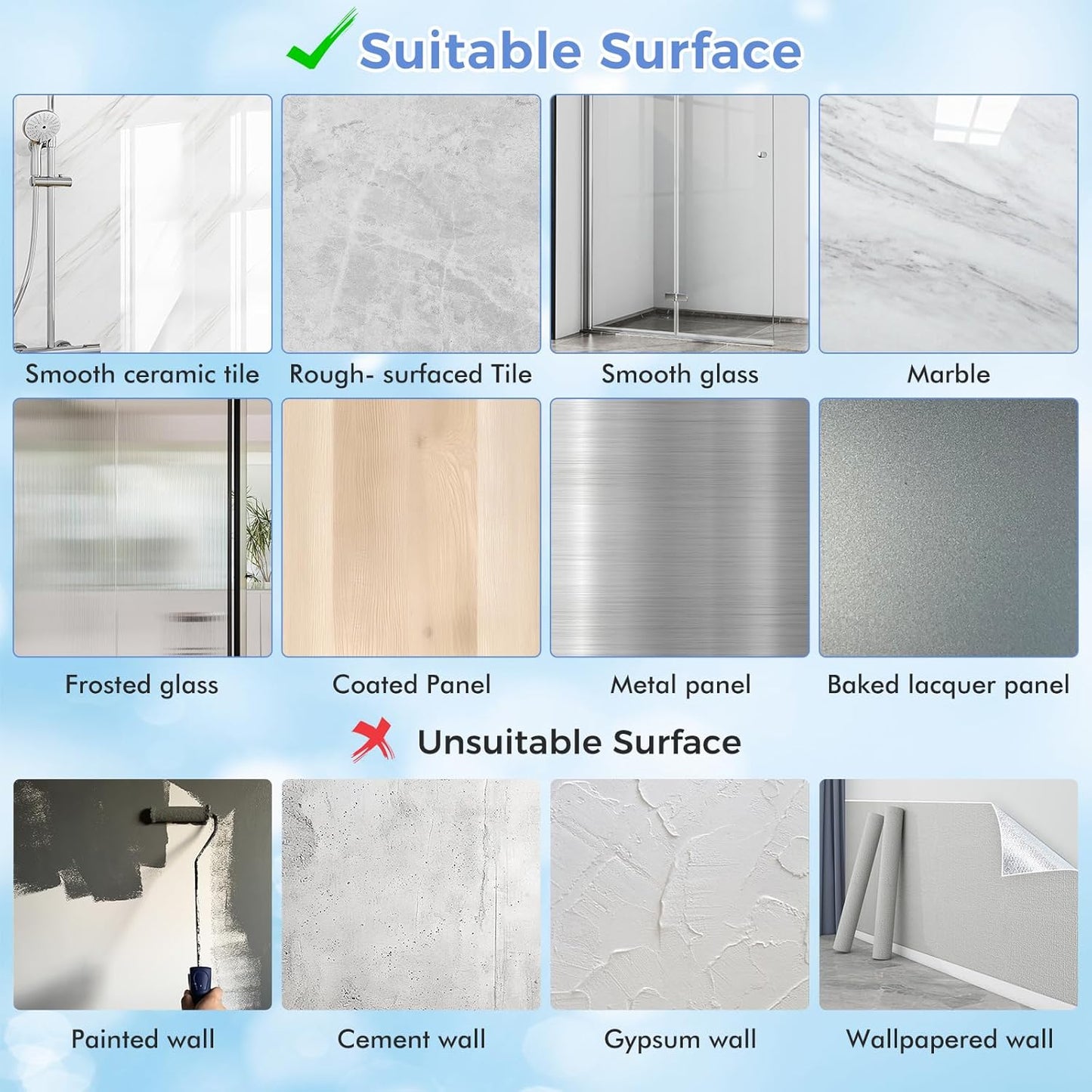 LUXEAR Suction Cup Towel Bar, 24 inches Adjustable Towel Rack Holder, No Drill & Removable Bathroom Towel Holder with 5 Sliding Hooks, Wall Mounted Towel Hanger for Shower Room, Kitchen, Door - White