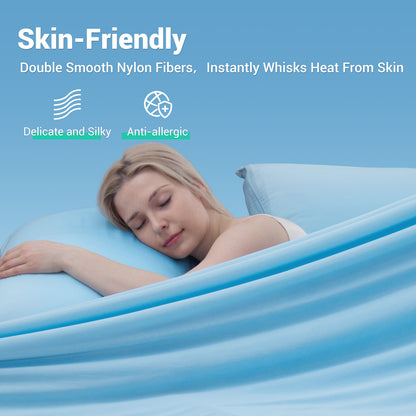 Bendtek  Revolutionary Cooling Blanket King, Absorbs Heat to Keep Body Cool for Night Sweats, Double Sided Arc-Chill 3.0 Cool Fiber Q-Max>0.5, Lightweight Summer Cold Blankets Sleeping