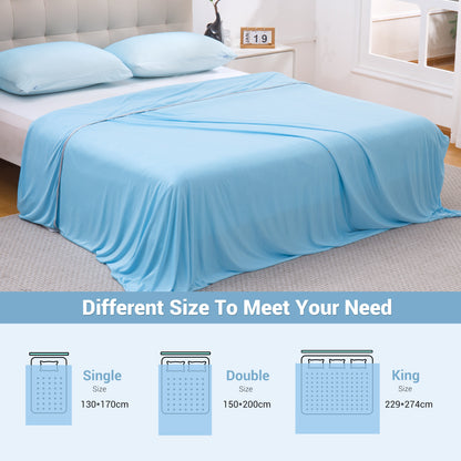 Bendtek  Revolutionary Cooling Blanket King, Absorbs Heat to Keep Body Cool for Night Sweats, Double Sided Arc-Chill 3.0 Cool Fiber Q-Max>0.5, Lightweight Summer Cold Blankets Sleeping