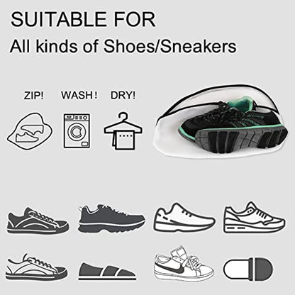 Shoe Washing Bag, Set of 3 Mesh Shoe Laundry Bags with Zip Closure for Sneakers, Running Shoes, Socks, Bras