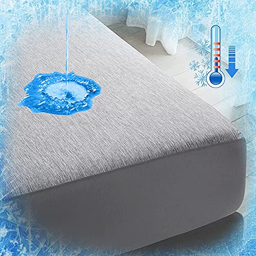 LUXEAR Cooling Sheet Waterproof Mattress Protector Deep Pocket up to 18’’