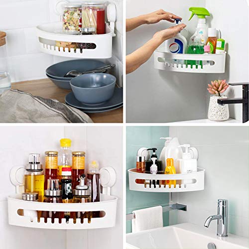 Removable Corner Shower Caddy No-Drill Wall Mounted Storage Basket-Max 22lbs
