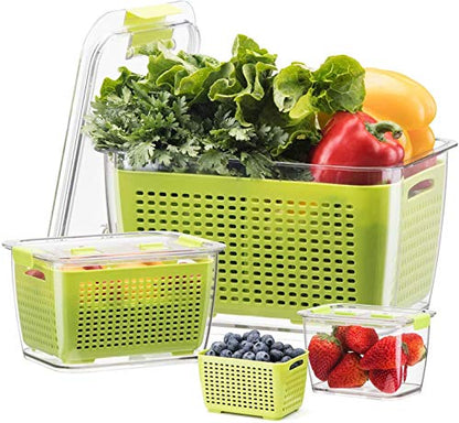 Fresh Produce Vegetable Fruit Storage Containers BPA-free,3Piece Set –  luxear.shop