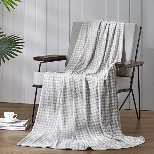 Cooling Blanket Houndstooth Cool Throw Blanket for Night Sweats and Hot Sleepers