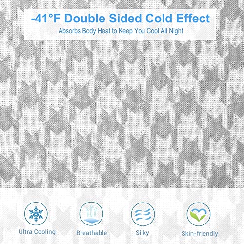 Cooling Blanket Houndstooth Cool Throw Blanket for Night Sweats and Hot Sleepers